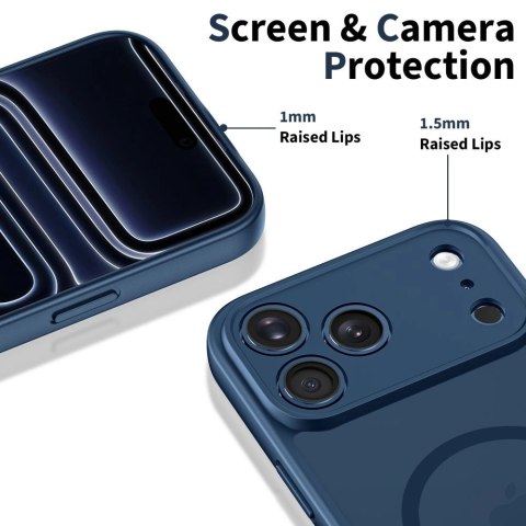 Etui Tech-Protect BasicMag MagSafe na iPhone 17 Pro Max - granatowe