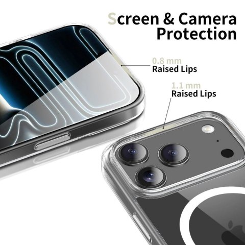 Etui Tech-Protect Flexair Hybrid CC MagSafe na iPhone 17 Pro - przezroczyste