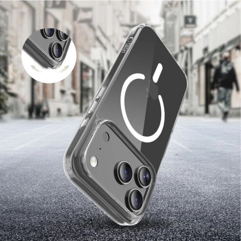 Etui Tech-Protect Flexair Hybrid CC MagSafe na iPhone 17 Pro - przezroczyste