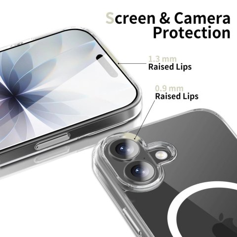 Etui Tech-Protect Flexair Hybrid CC MagSafe na iPhone 17 - przezroczyste
