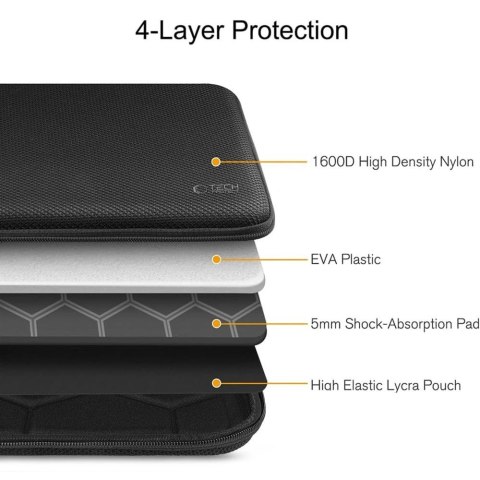 Etui Tech-Protect Hardpouch na laptopa 13-14 - czarne