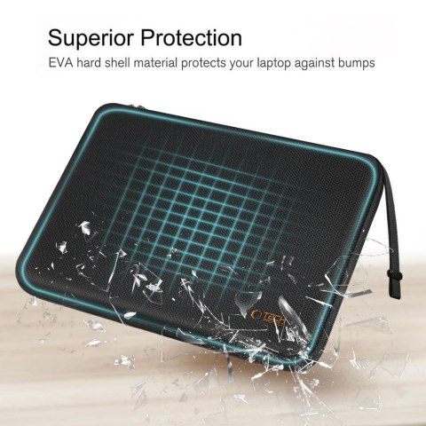 Etui Tech-Protect Hardpouch na laptopa 15-16 - czarno-pomarańczowe