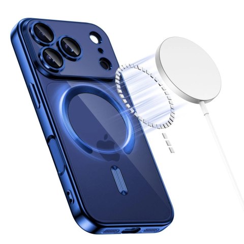 Etui Tech-Protect MagFlex MagSafe na iPhone 17 Pro Max - przezroczysto-granatowe