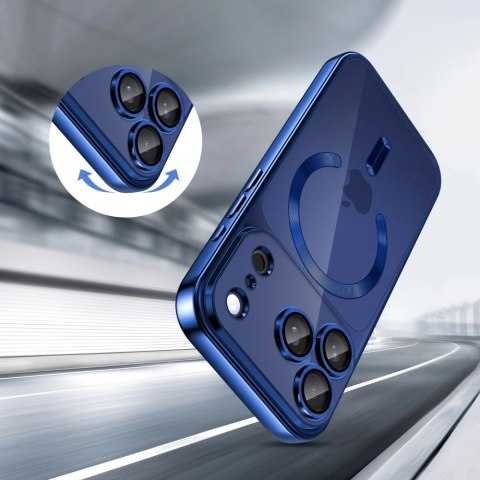 Etui Tech-Protect MagFlex MagSafe na iPhone 17 Pro - przezroczysto-granatowe