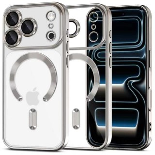 Etui Tech-Protect MagFlex MagSafe na iPhone 17 Pro - przezroczysto-srebrne