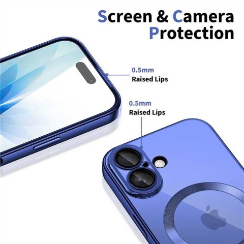 Etui Tech-Protect MagFlex MagSafe na iPhone 17 - przezroczysto-granatowe