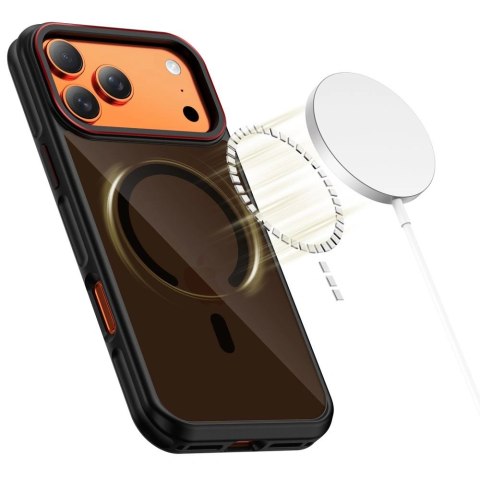 Etui Tech-Protect MagHybrid MagSafe na iPhone 17 Pro Max - czarno-czerwone