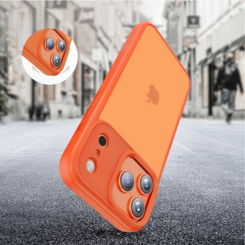 Etui Tech-Protect MagMat na iPhone 17 Pro - pomarańczowo-matowe