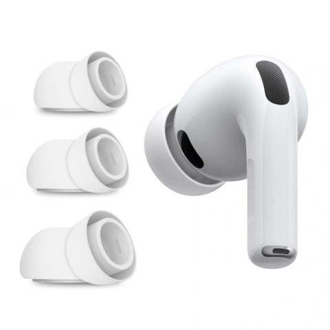 Nakładki Tech-Protect Ear Tips na AirPods Pro 3 w rozmiarach S / M / L 3-pack - białe