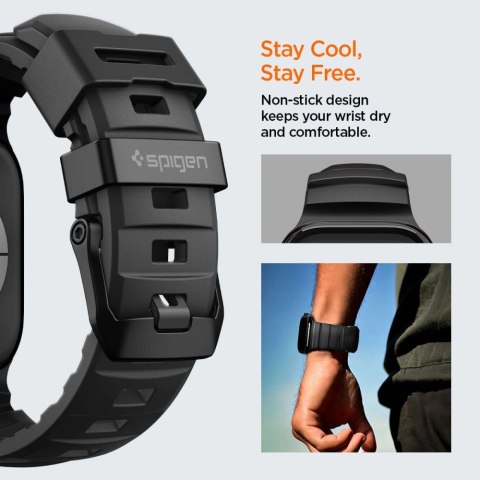 Pasek Spigen WBS2 na Apple Watch 44 / 45 / 46 / 49 mm - czarny