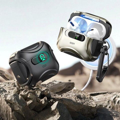 Etui ESR Cyber FlickLock MagSafe na AirPods Pro 3 - czarne