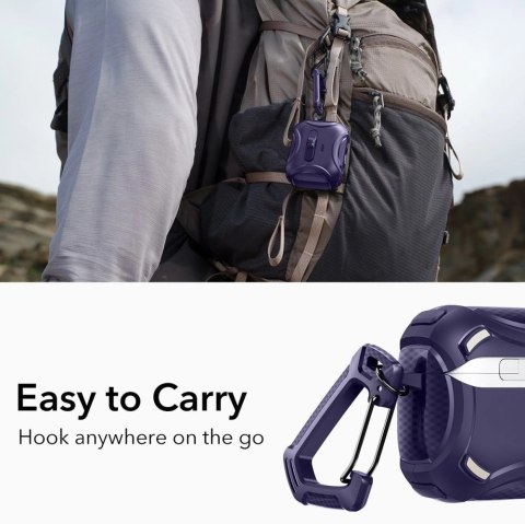 Etui ESR Cyber FlickLock MagSafe na AirPods Pro 3 - fioletowe
