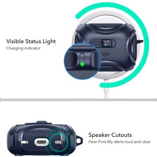 Etui ESR Cyber FlickLock MagSafe na AirPods Pro 3 - granatowe