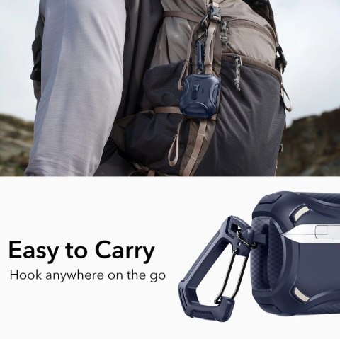 Etui ESR Cyber FlickLock MagSafe na AirPods Pro 3 - granatowe