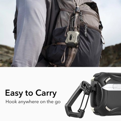 Etui ESR Cyber FlickLock MagSafe na AirPods Pro 3 - srebrne