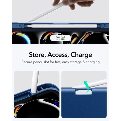 Etui ESR Flip Hybrid na iPad Pro 11" 5 / 6 / 2024-2025 - granatowe