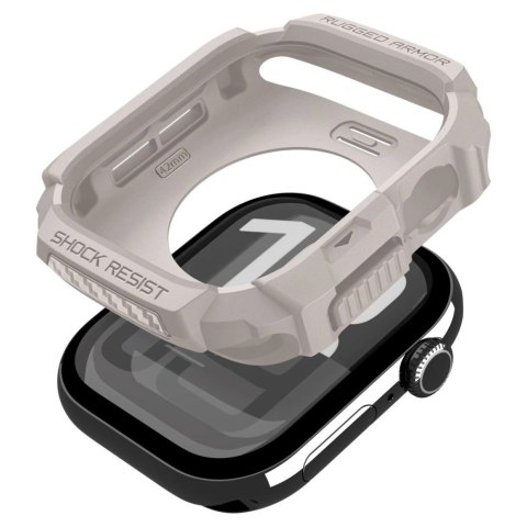 Etui Spigen Rugged Armor na Apple Watch 42 mm - beżowe