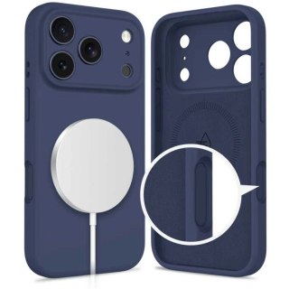 Etui Tech-Protect Silicone MagSafe na iPhone 17 Pro - granatowe