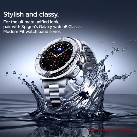 Nakładka Spigen Bezel Tune Pro Pilot na Samsung Galaxy Watch 8 Classic 46 mm - srebrna