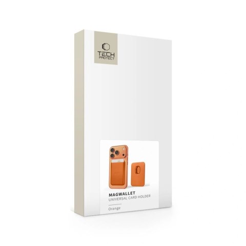 Portfel magnetyczny Tech-Protect MagWallet MagSafe na telefon - pomarańczowy