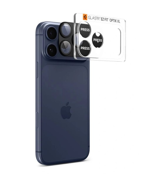 Szkło na obiektyw Spigen Optik Pro XL na iPhone 17 Pro - czarne