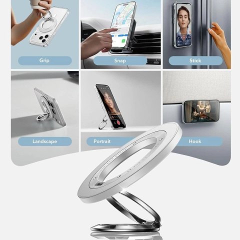 Uchwyt ESR Magnetic HaloLock MagSafe na telefon - biały