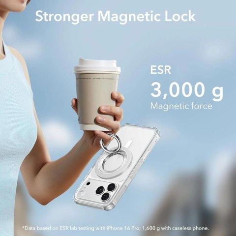 Uchwyt ESR Magnetic HaloLock MagSafe na telefon - biały
