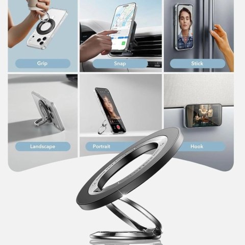 Uchwyt ESR Magnetic HaloLock MagSafe na telefon - czarny