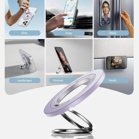 Uchwyt ESR Magnetic HaloLock MagSafe na telefon - fioletowy