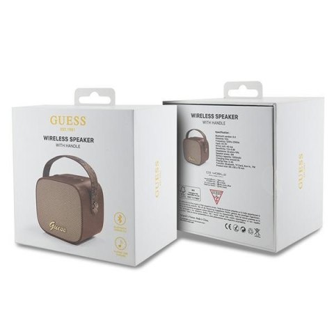 Guess głośnik Bluetooth GUWSB2P4SMW Speaker brown 4G Leather Script Logo with Strap Guess głośnik Bluetooth GUWSB2P4SMW Speaker brown 4G Leather Script Logo with Strap