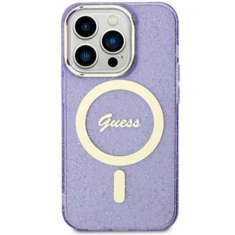 Guess nakładka do iPhone 11 / XR 6,1" GUHMN61HCMCGU fioletowa hardcase Glitter Gold MagSafe Guess nakładka do iPhone 11 / XR 6,1" GUHMN61HCMCGU fioletowa hardcase Glitter Gold MagSafe