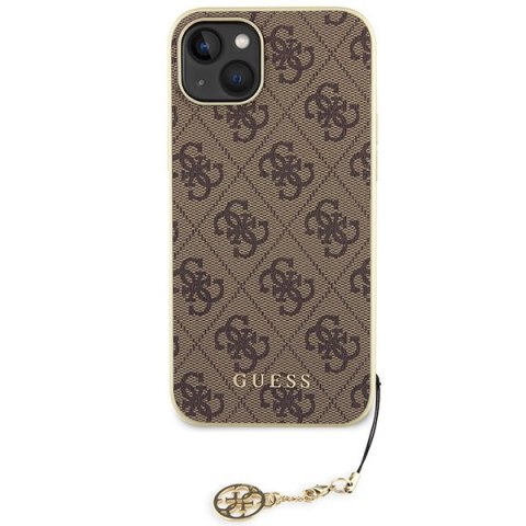 Guess nakładka do iPhone 15 6,1" GUHCP15SGF4GBR brązowa hardcase 4G Charms Collection Guess nakładka do iPhone 15 6,1" GUHCP15SGF4GBR brązowa hardcase 4G Charms Collection
