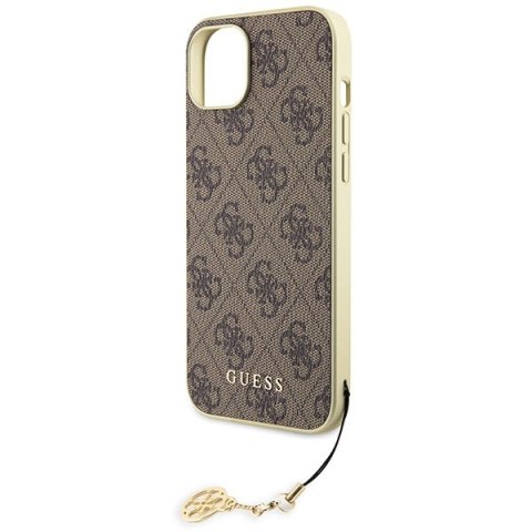 Guess nakładka do iPhone 15 6,1" GUHCP15SGF4GBR brązowa hardcase 4G Charms Collection Guess nakładka do iPhone 15 6,1" GUHCP15SGF4GBR brązowa hardcase 4G Charms Collection