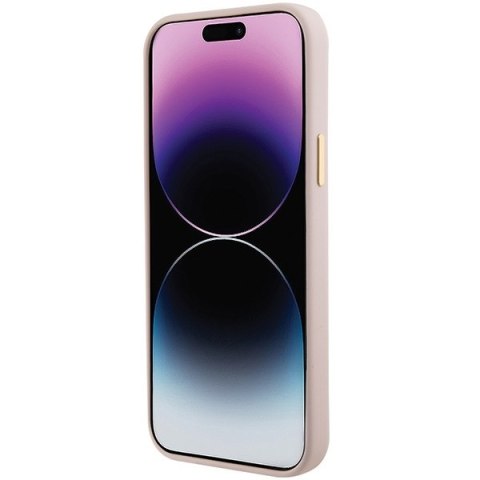 Guess nakładka do iPhone 15 6,1" GUHCP15SM4DGPP różowa HC SILICONE LOGO STRASS 4G Guess nakładka do iPhone 15 6,1" GUHCP15SM4DGPP różowa HC SILICONE LOGO STRASS 4G