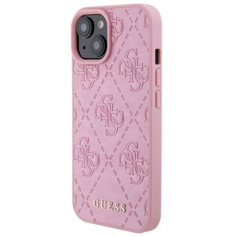 Guess nakładka do iPhone 15 6,1" GUHCP15SP4EPMP różowa hardcase Leather 4G Stamped Guess nakładka do iPhone 15 6,1" GUHCP15SP4EPMP różowa hardcase Leather 4G Stamped