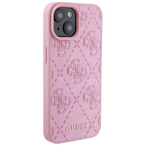 Guess nakładka do iPhone 15 6,1" GUHCP15SP4EPMP różowa hardcase Leather 4G Stamped Guess nakładka do iPhone 15 6,1" GUHCP15SP4EPMP różowa hardcase Leather 4G Stamped