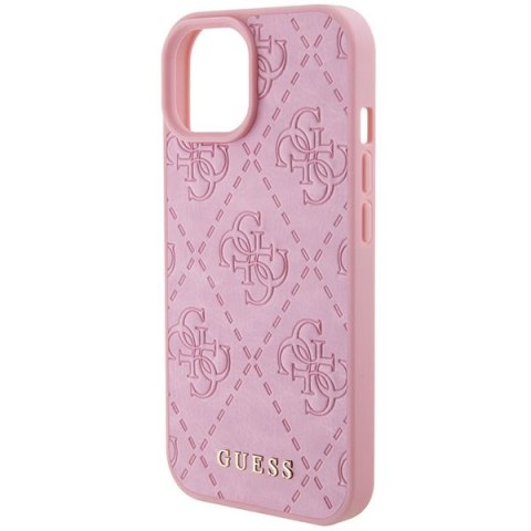 Guess nakładka do iPhone 15 6,1" GUHCP15SP4EPMP różowa hardcase Leather 4G Stamped Guess nakładka do iPhone 15 6,1" GUHCP15SP4EPMP różowa hardcase Leather 4G Stamped