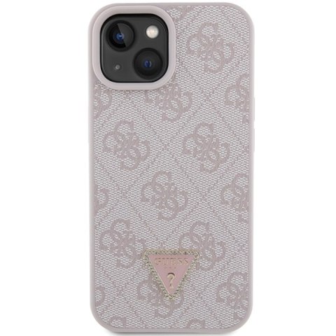 Guess nakładka do iPhone 15 6,1" GUHCP15SP4TDPP różowa hardcase Leather 4G Triangle Strass Guess nakładka do iPhone 15 6,1" GUHCP15SP4TDPP różowa hardcase Leather 4G Triangle Strass