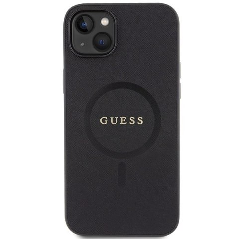 Guess nakładka do iPhone 15 6,1" GUHMP15SPSAHMCK czarna hardcase Saffiano MagSafe Guess nakładka do iPhone 15 6,1" GUHMP15SPSAHMCK czarna hardcase Saffiano MagSafe