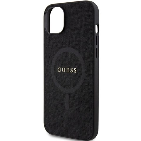 Guess nakładka do iPhone 15 6,1" GUHMP15SPSAHMCK czarna hardcase Saffiano MagSafe Guess nakładka do iPhone 15 6,1" GUHMP15SPSAHMCK czarna hardcase Saffiano MagSafe
