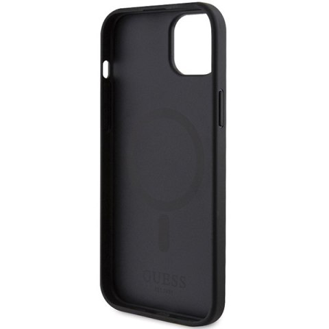 Guess nakładka do iPhone 15 6,1" GUHMP15SPSAHMCK czarna hardcase Saffiano MagSafe Guess nakładka do iPhone 15 6,1" GUHMP15SPSAHMCK czarna hardcase Saffiano MagSafe
