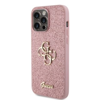 Guess nakładka do iPhone 15 Pro 6,1" GUHCP15LHG4SGP różowa hardcase Glitter Script Big 4G