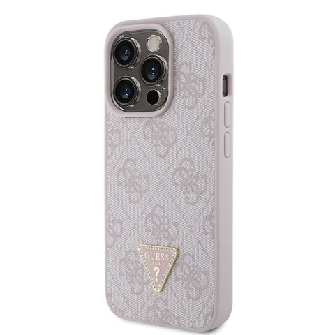 Guess nakładka do iPhone 15 Pro 6,1" GUHCP15LP4TDPP różowa hardcase Leather 4G Triangle Strass Guess nakładka do iPhone 15 Pro 6,1" GUHCP15LP4TDPP różowa hardcase Leather 4G Triangle Strass