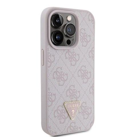Guess nakładka do iPhone 15 Pro 6,1" GUHCP15LP4TDPP różowa hardcase Leather 4G Triangle Strass Guess nakładka do iPhone 15 Pro 6,1" GUHCP15LP4TDPP różowa hardcase Leather 4G Triangle Strass