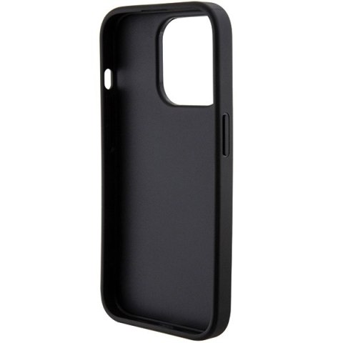 Guess nakładka do iPhone 15 Pro 6,1" GUHCP15LPGSSADK czarna HC GRIPSTAND SAFFIANO 4G STRASS