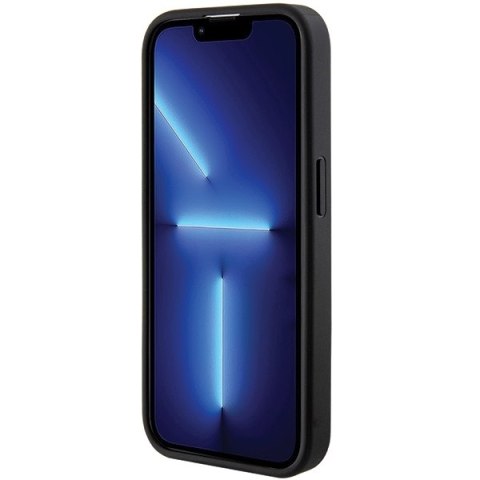 Guess nakładka do iPhone 15 Pro 6,1" GUHCP15LPGSSADK czarna HC GRIPSTAND SAFFIANO 4G STRASS