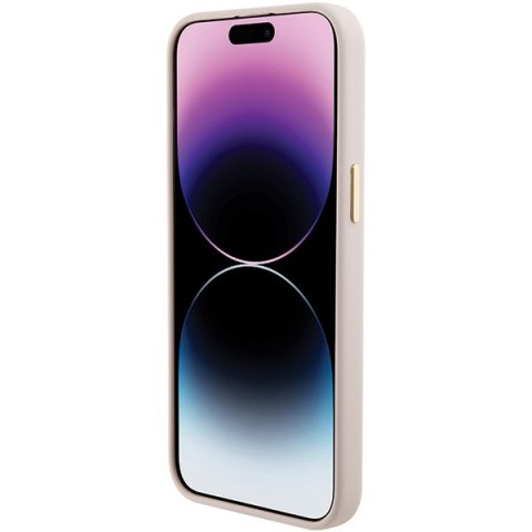 Guess nakładka do iPhone 15 Pro Max 6,7" GUHCP15XM4DGPP różowa hardcase Silicone Logo Strass 4G Guess nakładka do iPhone 15 Pro Max 6,7" GUHCP15XM4DGPP różowa hardcase Silicone Logo Strass 4G