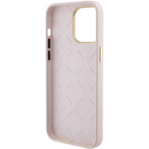 Guess nakładka do iPhone 15 Pro Max 6,7" GUHCP15XM4DGPP różowa hardcase Silicone Logo Strass 4G Guess nakładka do iPhone 15 Pro Max 6,7" GUHCP15XM4DGPP różowa hardcase Silicone Logo Strass 4G