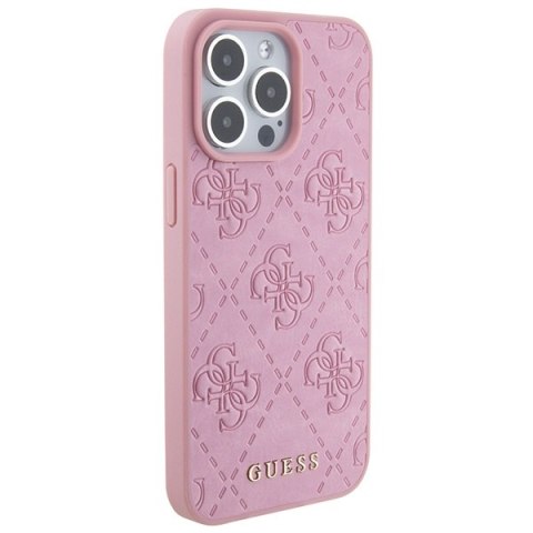 Guess nakładka do iPhone 15 Pro Max 6,7" GUHCP15XP4EPMP różowa hardcase Leather 4G Stamped Guess nakładka do iPhone 15 Pro Max 6,7" GUHCP15XP4EPMP różowa hardcase Leather 4G Stamped
