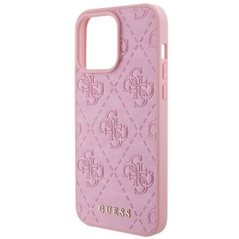 Guess nakładka do iPhone 15 Pro Max 6,7" GUHCP15XP4EPMP różowa hardcase Leather 4G Stamped Guess nakładka do iPhone 15 Pro Max 6,7" GUHCP15XP4EPMP różowa hardcase Leather 4G Stamped